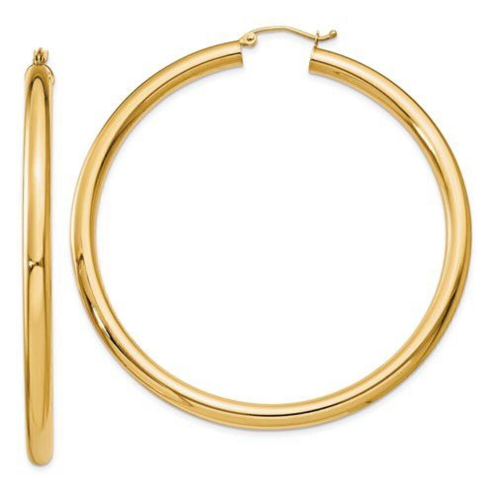 New 14k Italian Gold Large Hoop Earrings